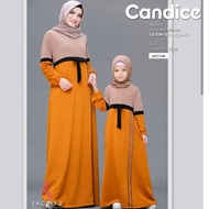 Baju Fashion Muslim CANDICE COUPLE Bahan MOSCREPE ( DAPAT GAMIS IBU DAN ANAK PEREMPUAN ) Baju Couple