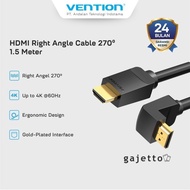 Vention HDMI 2.0 Right Angle Cable 270 Degree 4K 60Hz 3D High Speed - AAQ [ GJ ]