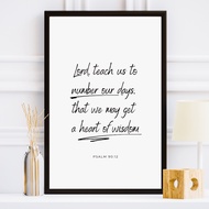 [JISCEO] Psalm90, Bible Verse Wall Art, Scripture art, Christian Poster, Bible Verse Print, Home Wal