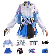 Game Honkai: Star Rail 7Th March Cosplay Costumes Uniform Outfit Halloween Party Women Pink Wig Marc