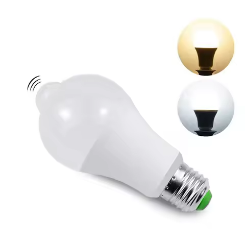 Led Light Bulb with PIR Motion Sencor Movement Detector Works in Dark Dusk to Dawn Security Bulb E27
