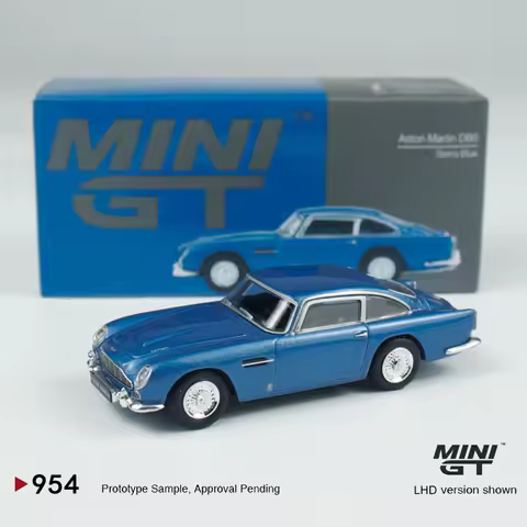 MINIGT 1:64 Aston Martin DB5 Sierra Blue MGT alloy car Model 954