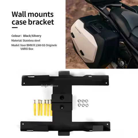 Wall Mount Set For BMW R1300GS R 1300 Vario Case Motorcycle Accessories Stainless Steel Wall Mountin