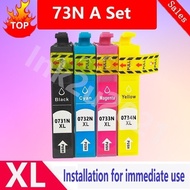 Compatible Epson 73N Ink Cartridge T0731N T0732N T0733N T0734N XL Compatible for  Tx600 Tx610 Tx300 
