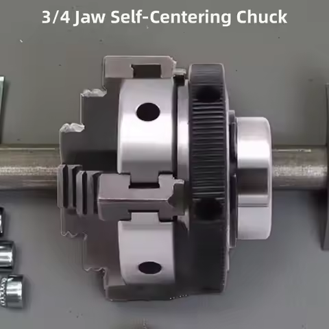 Sanou Lathe Chuck 3/4 Jaw Self-Centering K01-50 K01-63/ K02-50 K02-63 M14*1 Thread With Connecting R