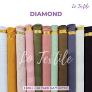 1 Roll Kain Diamond Isabela Street Crepe - Bahan Kerudung Hijab Pashmi