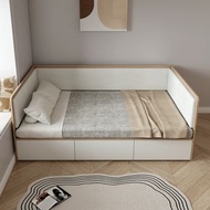 可定制 榻榻米床Tatami bed  帶圍欄With fence  軟包 收納床臥室 兒童床  書桌書櫃 儲物床 床架  送貨上門 實木床 床櫃一體 單人床 雙人床 組合床架 床褥 儲物床 趟門衣櫃