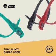 Golden Pistol Sixty Cable Lock [ Bike Lock, 3 Digit Code Combination, 304 Stainless Steel Cable, Nylon Casing ]