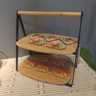 Serving Tray Bamboo Stacking Rack Tray 28x20cm