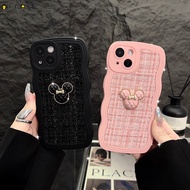 OPPO Find X6  X5 F15 F1 Plus F1s R11 R11s R9 R9s Phone Case Stereo Mickey Minnie Bowknot Bow Wave Weave Plait Lattice Braid Knitted Winter Cute Cartoon Casing Case Cases Cover