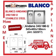 BLANCO ANDANO 340/180-U STAINLESS STEEL SINK