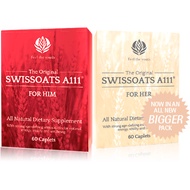 [BIGGER PACK] SWISSOATS A111 FOR HIM/ HER 60 Tablets + FREE 20 Tablets - Provide Energy Vitality and