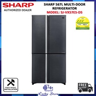 (BULKY) SHARP SJ-VX57ES-DS 567L MULTI DOOR REFRIGERATOR, J-TECH INVERTER TECHNOLOGY, 3 TICKS, 2 YEARS WARRANTY