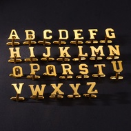 【Cufflink Anti-Alergi】Cufflink Lelaki Baharu dengan 26 Huruf Inggeris Berkilat, Cufflink Baju Peranc