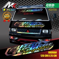 STICKER TULISAN NAMA DEPAN HOLOGRAM MOBIL PICK UP STIKER DADA DEPAN STIKER KACA HOLOGRAM