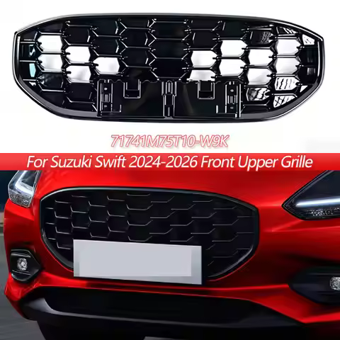 For Suzuki Swift 2024-2026 Front Upper Grille Glossy Black Replacement Parts 71741M75T10-W9K