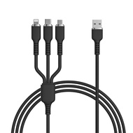 KIVEE 100W สายชาร์จเร็ว 3 in 1 ชาร์จเร็ว5A สายชาร์จไอโฟน type c สายชาร์จ อู่เอสบี USB to iPhone Micr