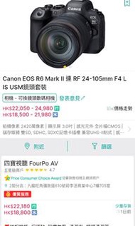 全新Canon R6 Mark II套機單反相機，可單賣