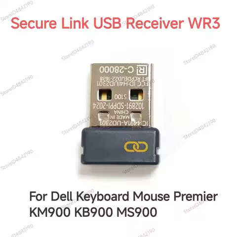 NEW Secure Link USB Receiver WR3 For Dell Keyboard Mouse Premier KM900 KB900 MS900 USB RF Adapter