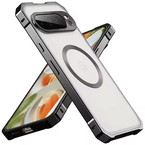 For Google Pixel 8 9 10 Pro 9 Pro XL Metal Frame Protect Bare Magsafe Case Wireless Charging Detacha