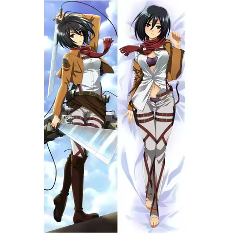 Attack on Titan Pillowcase Ackerman Mikasa Anime Body Waifu Pillow Case Shingeki No Kyojin Dakimakur
