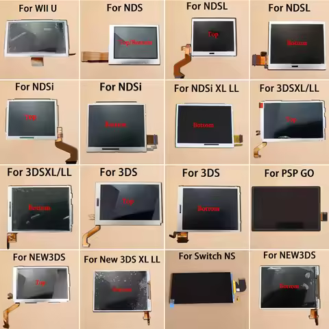 1PC For NDS NDSL NDSi New 3DS LL XL PSP GO Switch WII U Game Console Replacement Part Top Bottom Upp