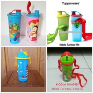 tupperware kiddos tumbler botol minum anak bertali kiddie hijau biru