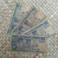 Uang 1 Dolar Singapura gambar Perahu Layar 1987