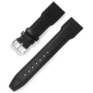 ◐ Genuine Leather Watch Band For IWC Big Pilot Spitfire TOP GUN Brown Black Cowhide Watch Strap 20mm 21mm 22mm Wristband Accessory