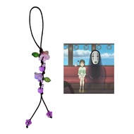 Ghibli Phone Strap Anime Beads Tali HP Keychain Ghibli Series Phone Charm Couple Lanyard - Handmade