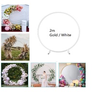 DV 2M Circle Balloon Arch Metal Circle Balloon stand Outdoor Wedding Backdrop Flower Stand Backgroun