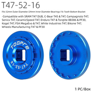 Toopre | TOOPRE Bicycle T45/T47 Integrated Threaded Bottom Bracket Removal Socket Tool For CS/CEMA/T