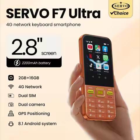 SERVO F7 Ultra 4G LTE Android Touch Screen Button Phone 2.8 Inch 2GB 16GB Dual SIM Camera FM Radio P