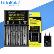 Liitokala Lii-M4S Lii-M4 +U1 18650 Smart Charger LCD Display For 26650 21700 32650 20700 21700 16340 AA AAA Battery