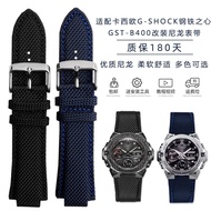 High Quality Genuine Leather Watch Straps Cowhide Apply casio G - the heart of the SHOCK steel watch GST - B400 series modified nylon band accessories