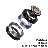 Ztto ชุดถ้วยคอแบริ่ง 4247T 42 มม. 47 มม. 1 1/8 นิ้ว -1 1/4 นิ้ว 1.25 นิ้ว 33 มม. สําหรับจักรยาน IS42