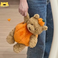 35cm Jellycat  Halloween Pumpkin Bear Plush Doll Funny Halloween Teddy Bear Plush Toys Wear Pumpkin Decor Party Props Baby Accompany Doll Creative Cute Holiday Christmas  Gift