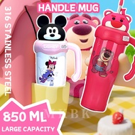 MKBK 850ML/1200ML Strawberry Bear Thermos Bottle Minnie Coffee Cup 316 Stainless Steel Vacuum Cup Po