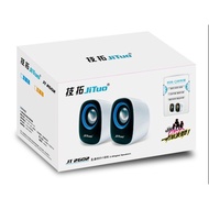 USB Speakers JITUO JT 2602 USB Powered 3.5mm Audio Multimedia Digital Stereo Speaker White for lapto