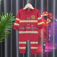 ☼Children's Onesies Boys Crawl Suit Police Pajama Suit Baby Toddler Fireman Pajamas Halloween Sh ♡P