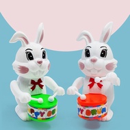 Banbi ไขลานกระต่ายนาฬิกาไขลานของเล่นเด็กตีกลองกระต่ายปริศนากลองกระต่าย