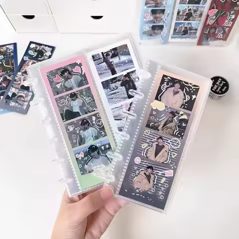 1/2 Grids Transparent Loose-leaf Photo Album Idol Cards Poka Binder Kpop Card Holder Collector Book 
