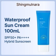 [Shingmulnara] Waterproof Sun Cream 100mL SPF50+ PA++++ | 5-Proof System | Hybrid Sunscreen