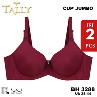 Tally x-JUMBO 2pcs BH 3266 JUMBO Bra With Wire Nylon Material Thin Foam Cup D - E Hook 4 Cup BIG SIZE Comfortable And Soft