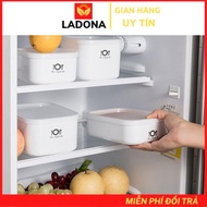 Plastic food storage box for refrigerator, microwave, rice, food preservation LADONA TP1 food freeze