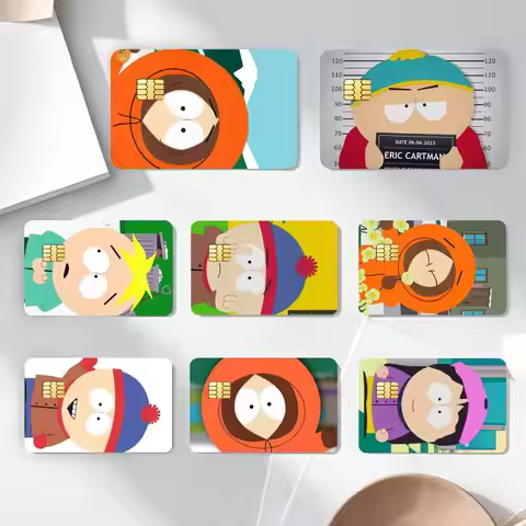 S-South P-Park Stickers Credit Debit Card Film Skin Sticker Credit Card Skin Stickers For Bank Card 