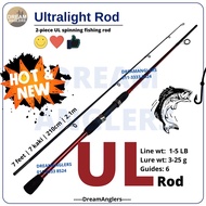 [NEW MODEL] Ultralight UL Rod 1-5 lb 7 feet kaki 2.1m 210cm 2-piece spinning fishing rod DreamAngler
