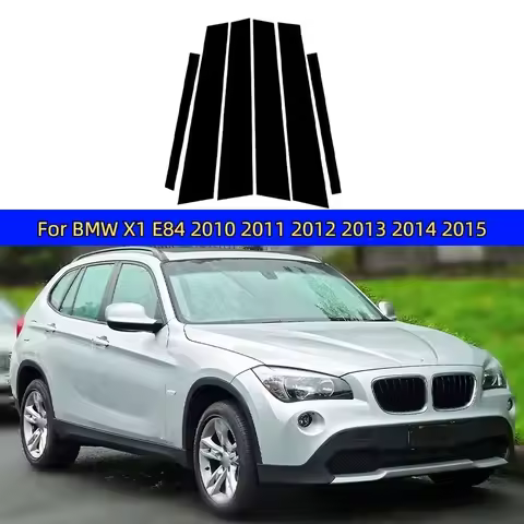 Glossy Piano Black Car Door Window Center Middle Column B C Pillar Post Mirror Effect For BMW E46 E8