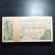 Uang Kertas Kuno Indonesia 1 Bendel Atau 1 Gepok 100 Lembar Mahar 1