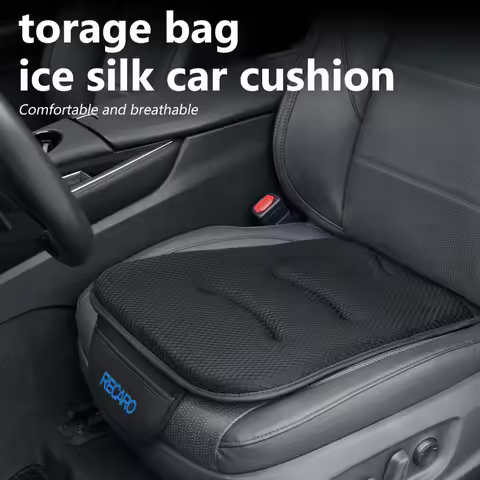For Recaro Car Ice Silk Cushion Front Rear Seat Cover Protector Storage Bag